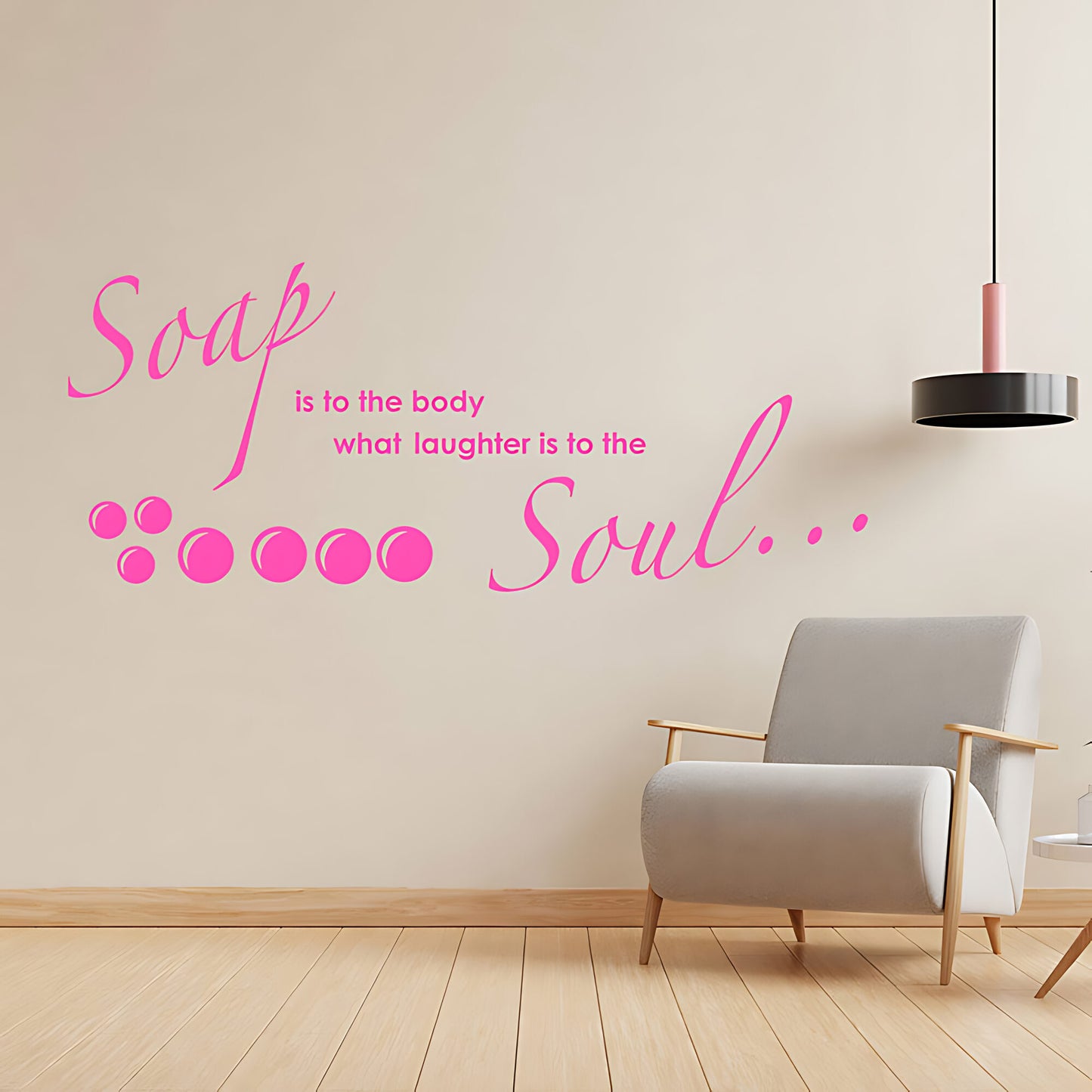 Soap and the Soul Bathroom Wall Sticker Quote Decor