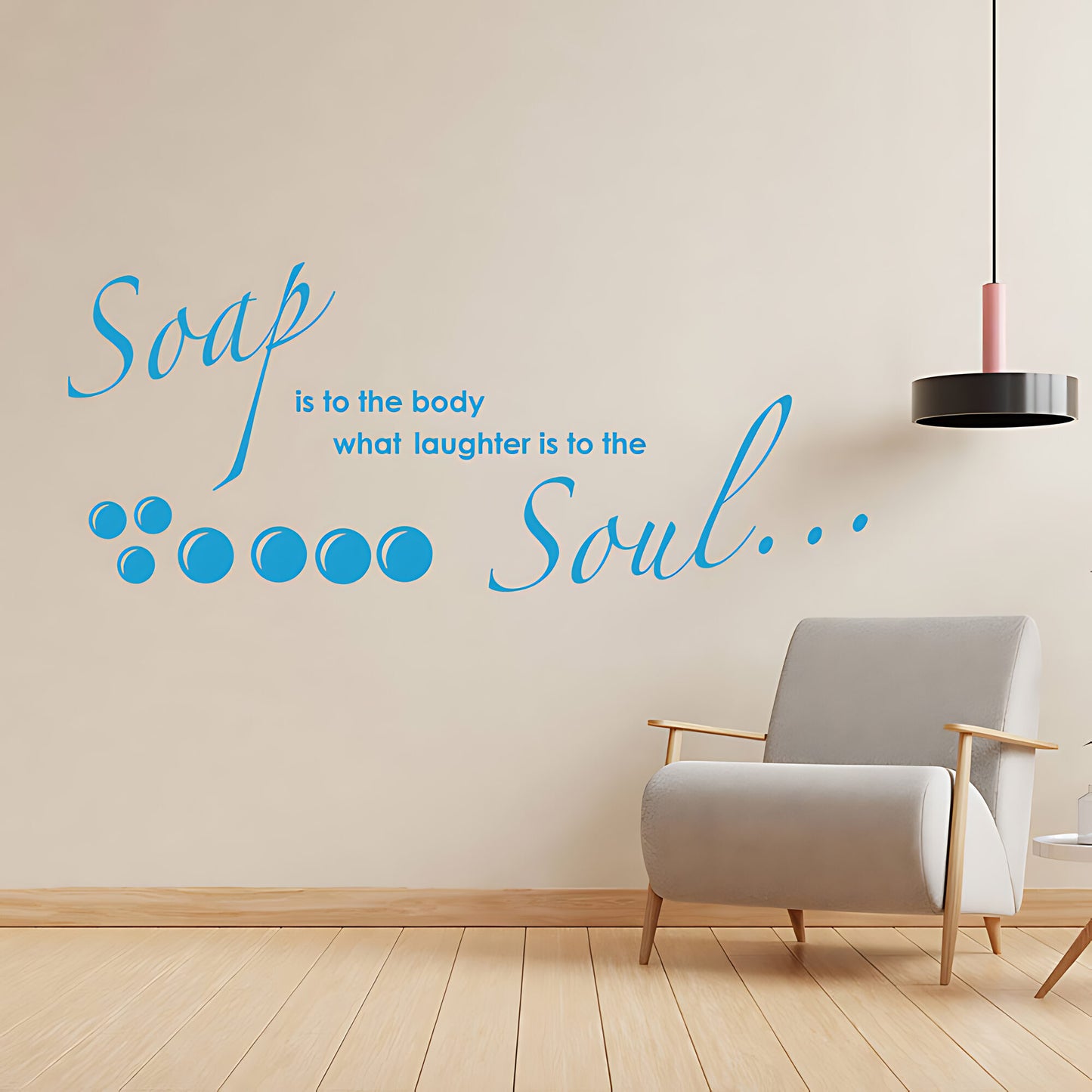 Soap and the Soul Bathroom Wall Sticker Quote Decor