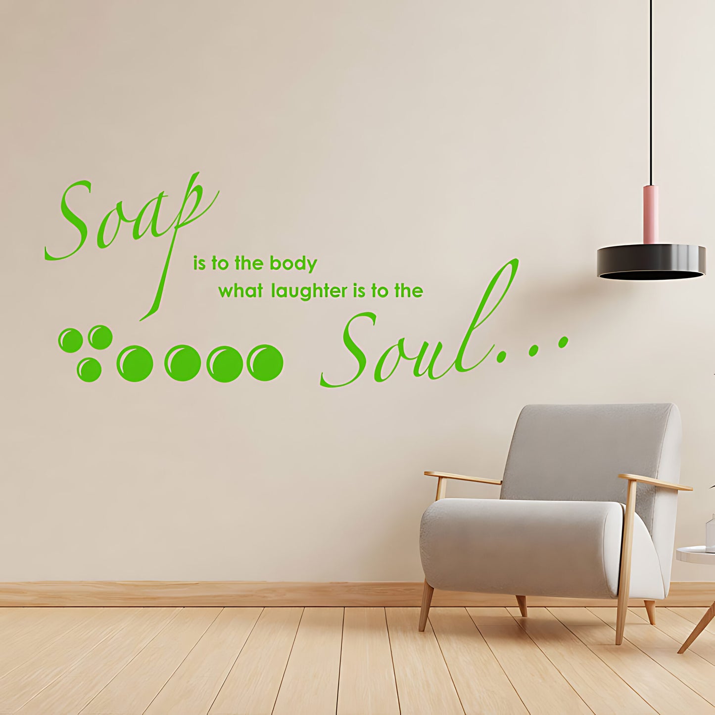 Soap and the Soul Bathroom Wall Sticker Quote Decor