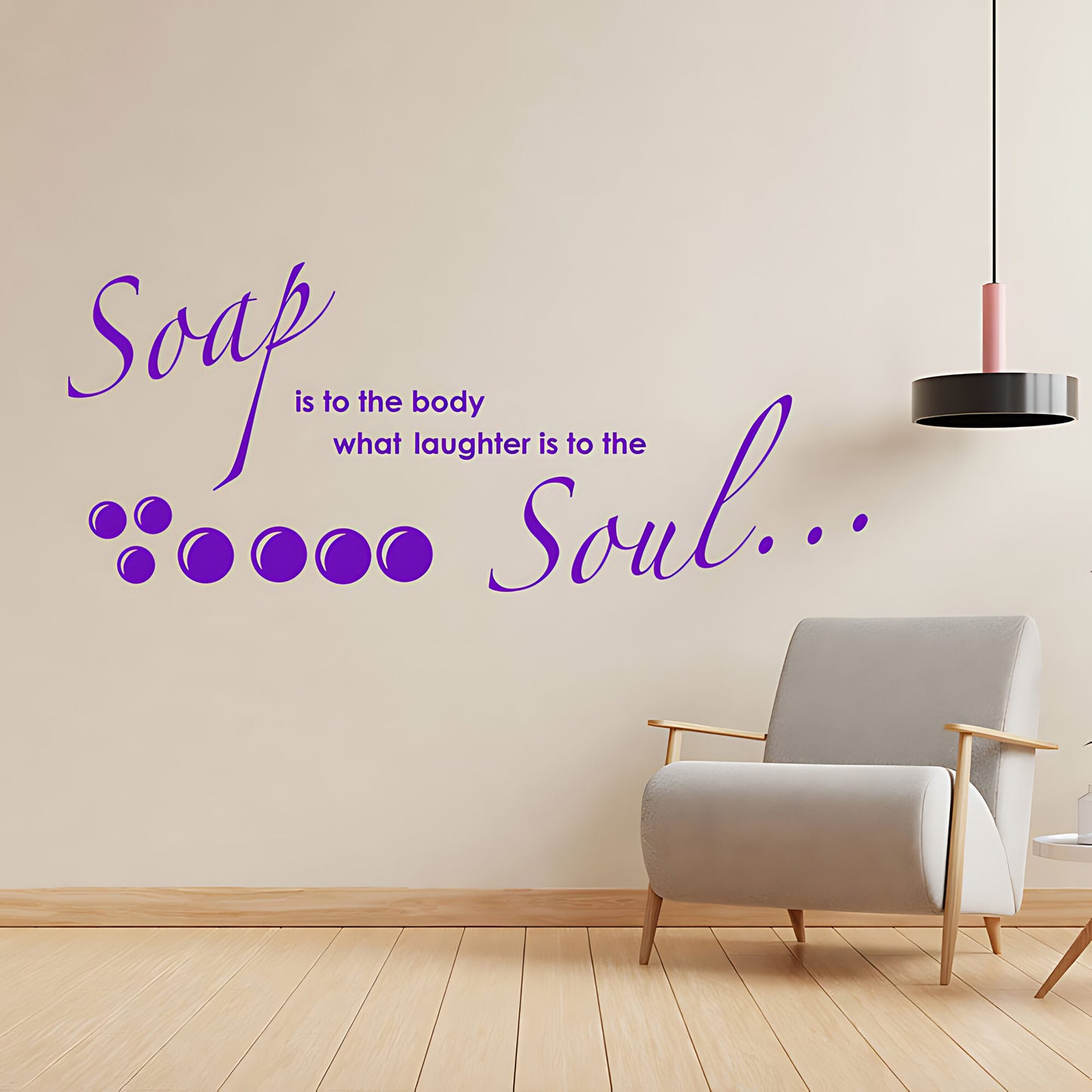 Soap and the Soul Bathroom Wall Sticker Quote Decor