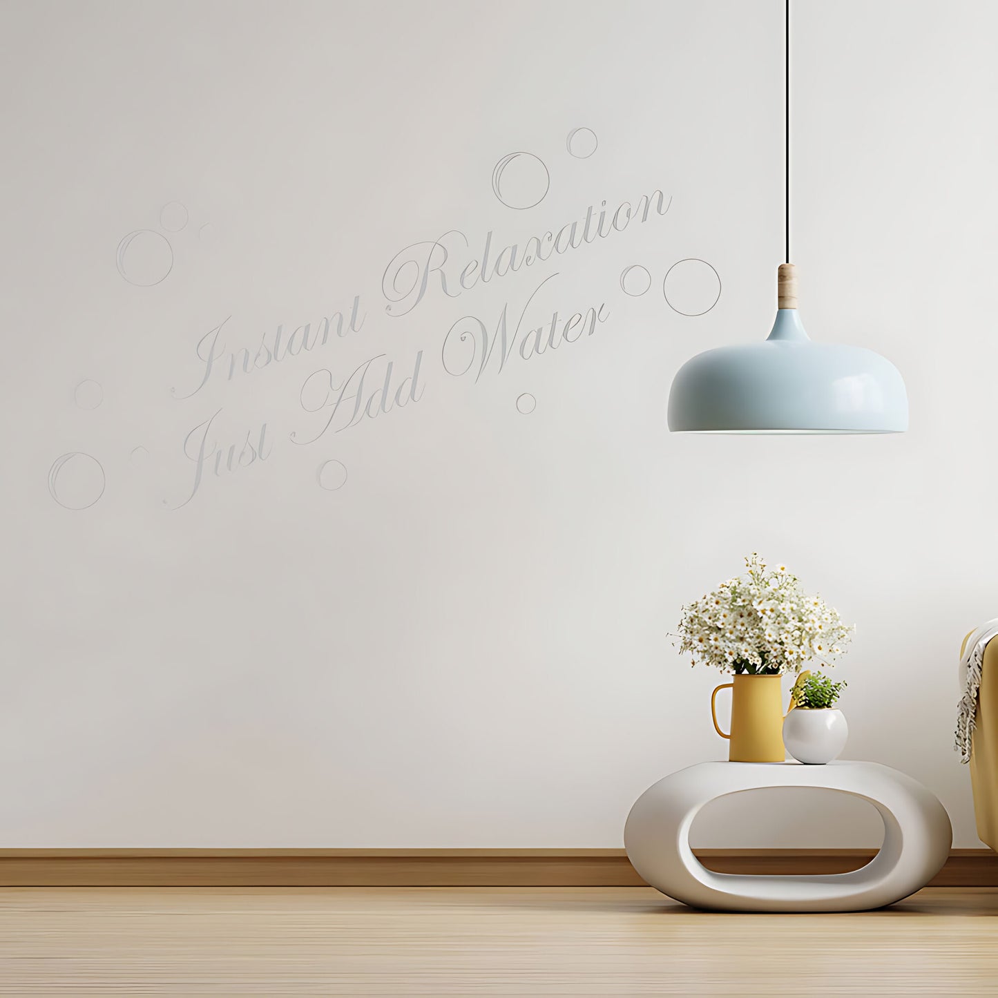 Instant Relaxation, Just Add Water Bathroom Wall Sticker Quote