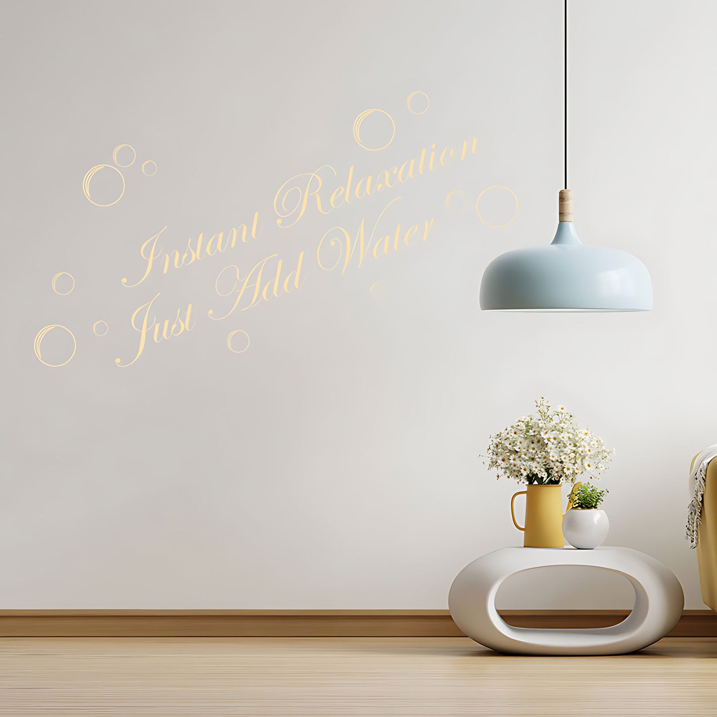 Instant Relaxation, Just Add Water Bathroom Wall Sticker Quote