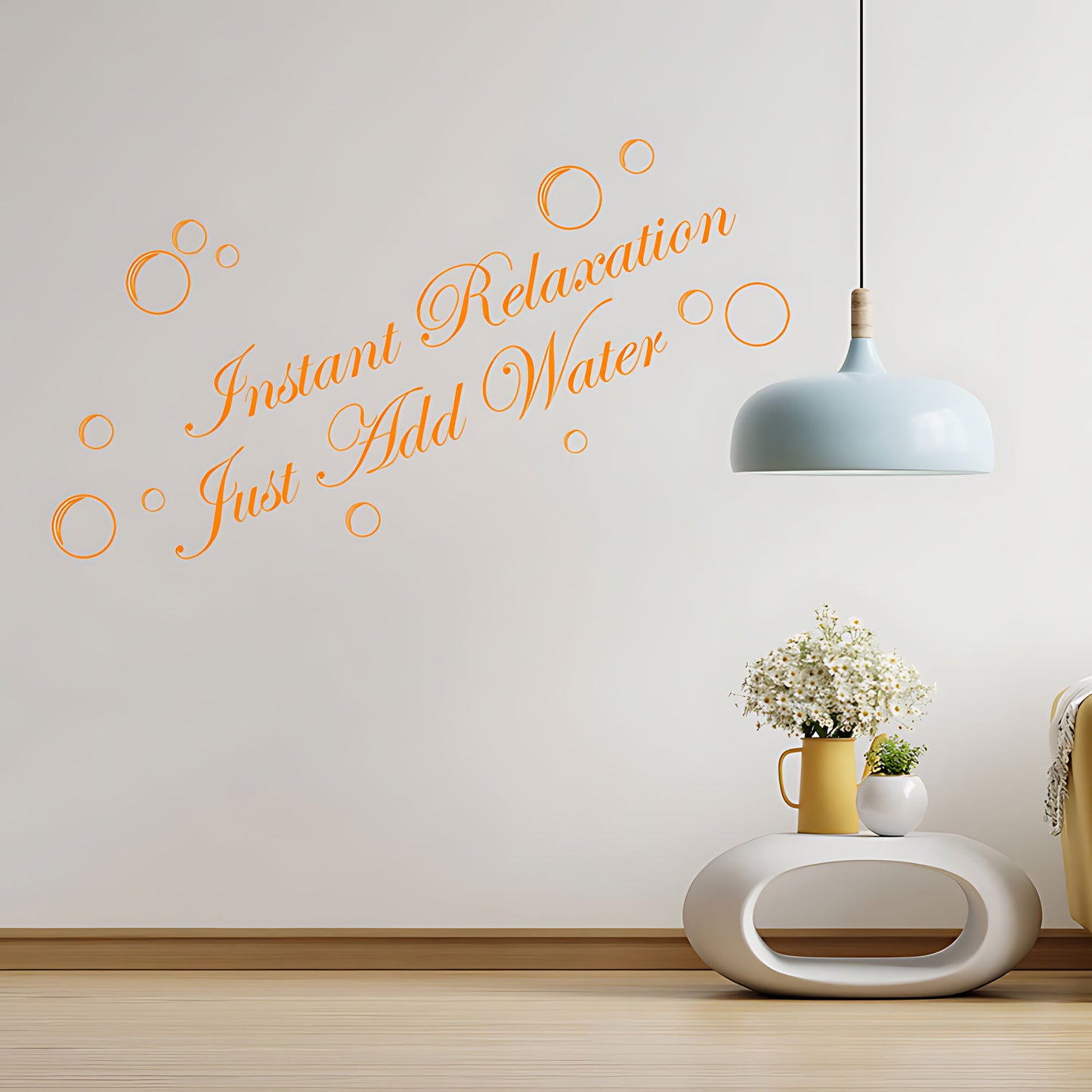 Instant Relaxation, Just Add Water Bathroom Wall Sticker Quote