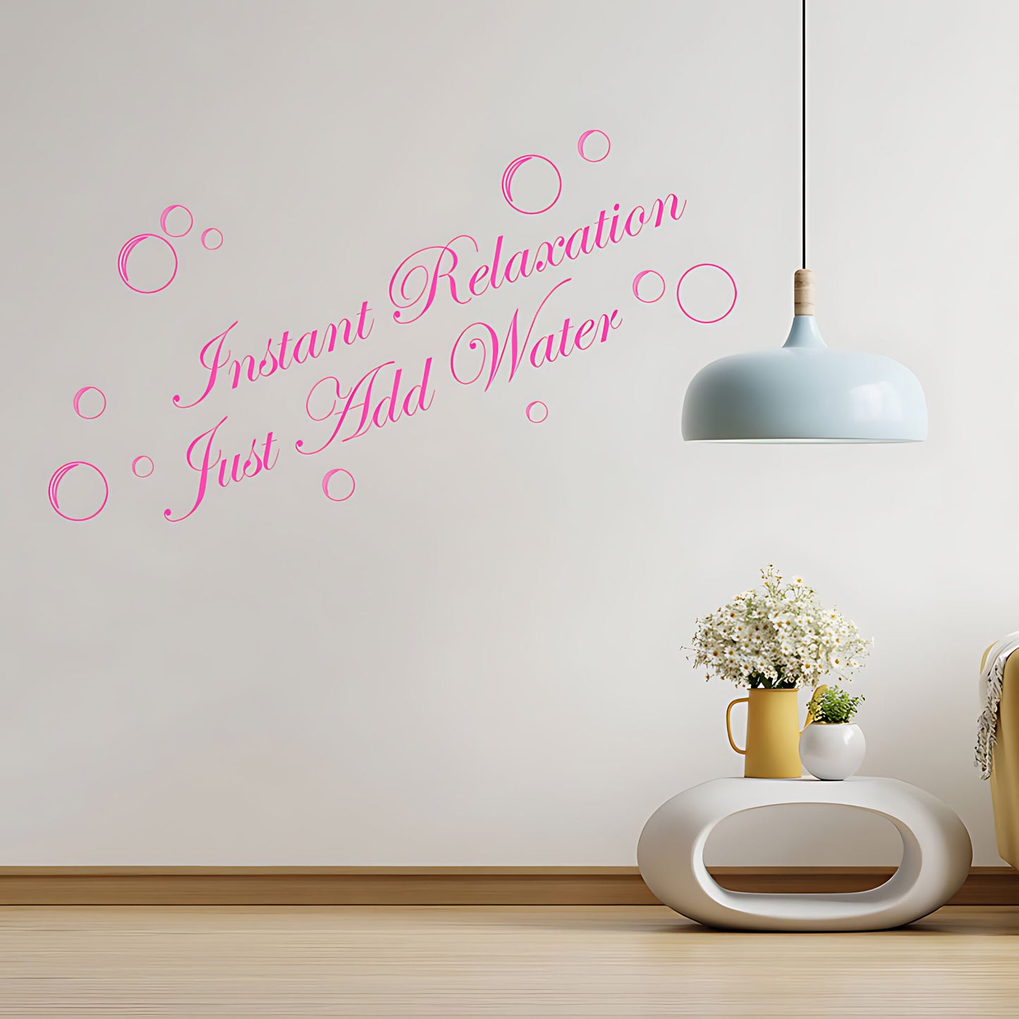 Instant Relaxation, Just Add Water Bathroom Wall Sticker Quote