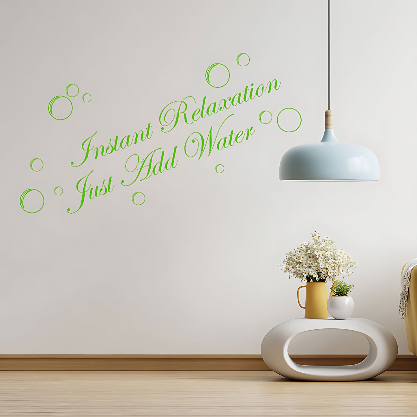 Instant Relaxation, Just Add Water Bathroom Wall Sticker Quote