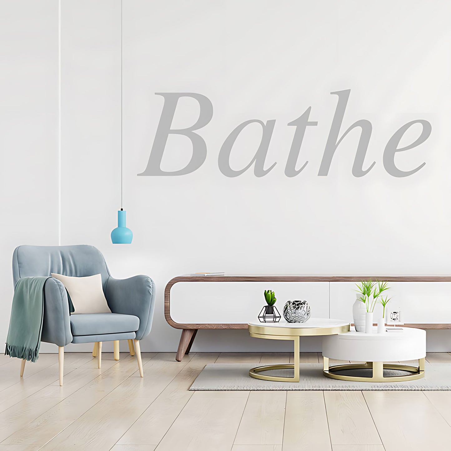 Bathe Bathroom Wall Words Quote Sticker Decor