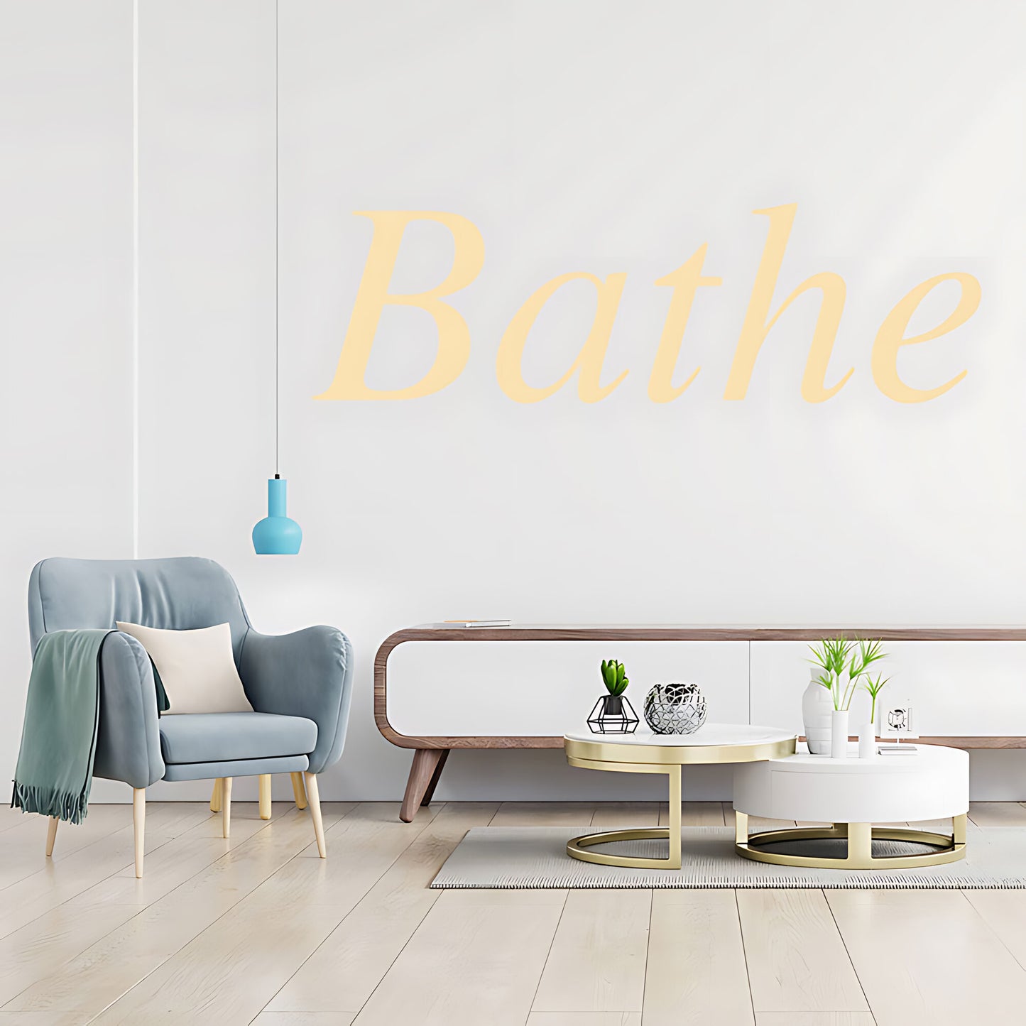 Bathe Bathroom Wall Words Quote Sticker Decor