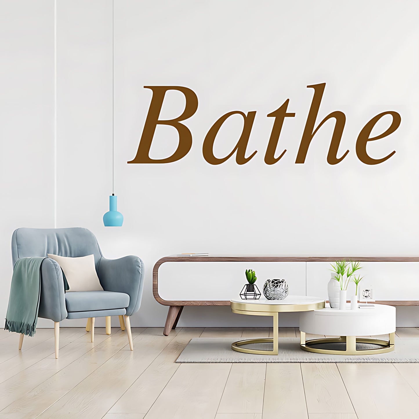 Bathe Bathroom Wall Words Quote Sticker Decor