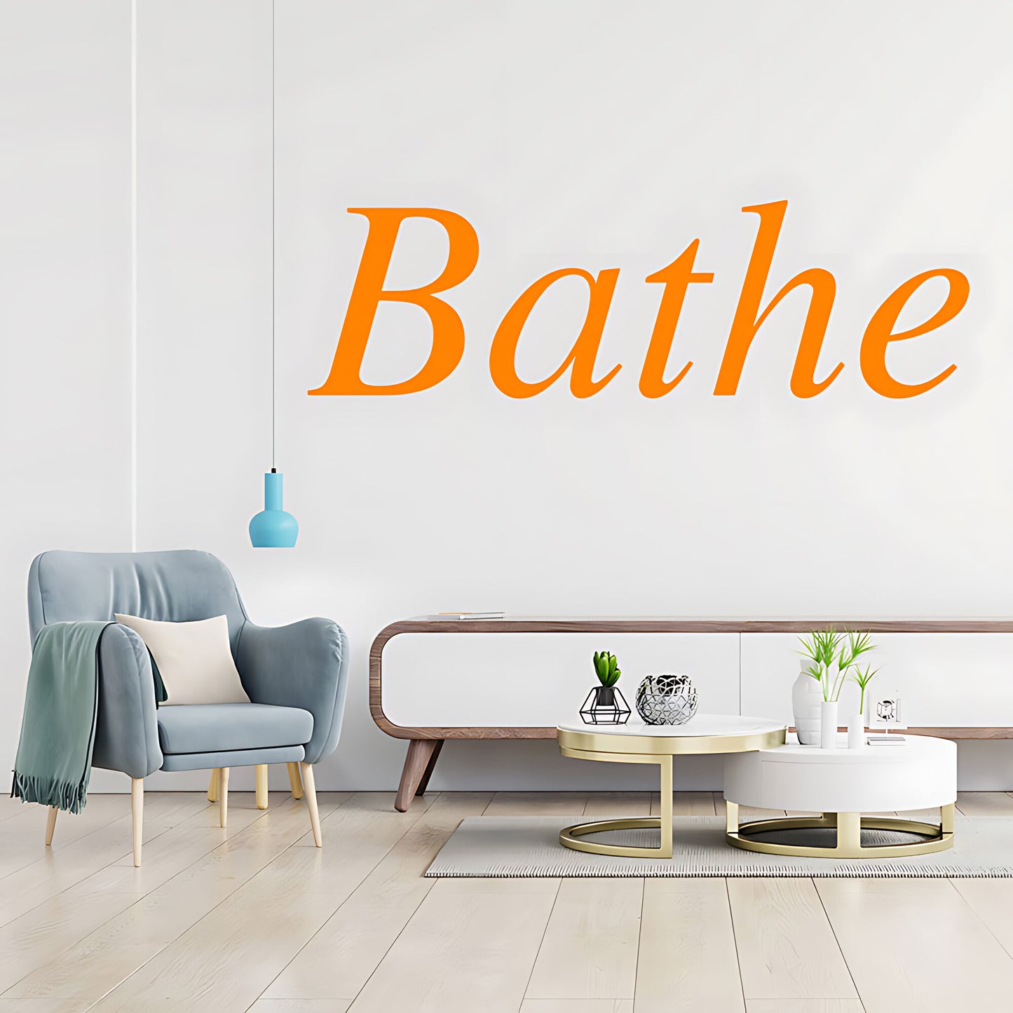 Bathe Bathroom Wall Words Quote Sticker Decor