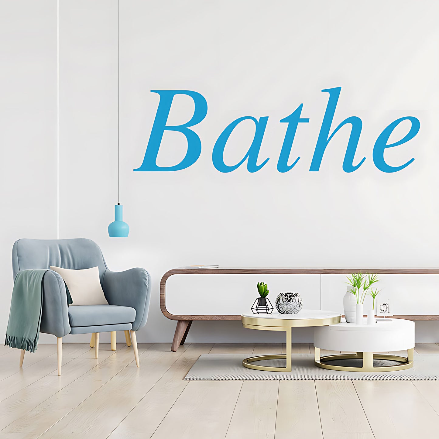 Bathe Bathroom Wall Words Quote Sticker Decor