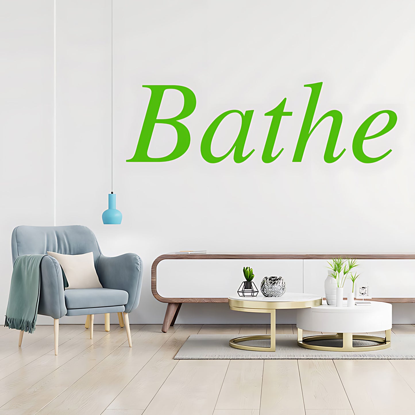 Bathe Bathroom Wall Words Quote Sticker Decor