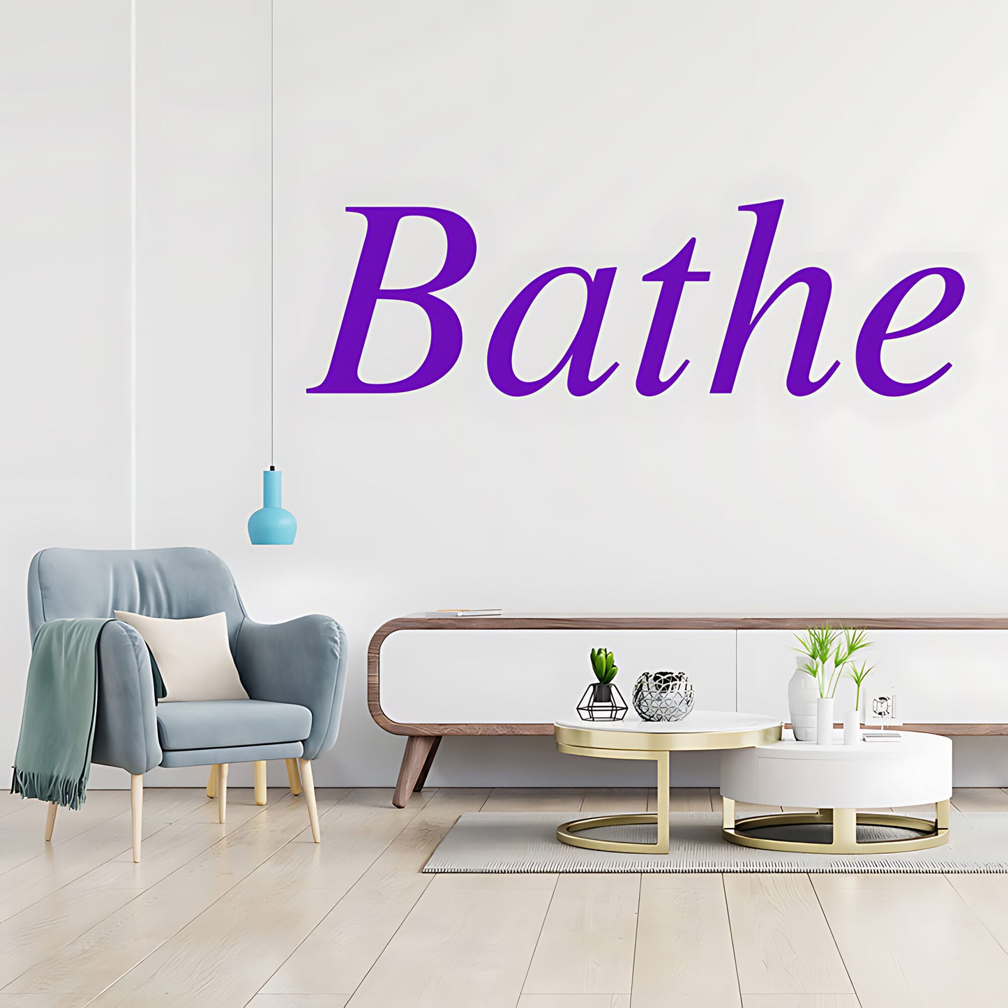 Bathe Bathroom Wall Words Quote Sticker Decor