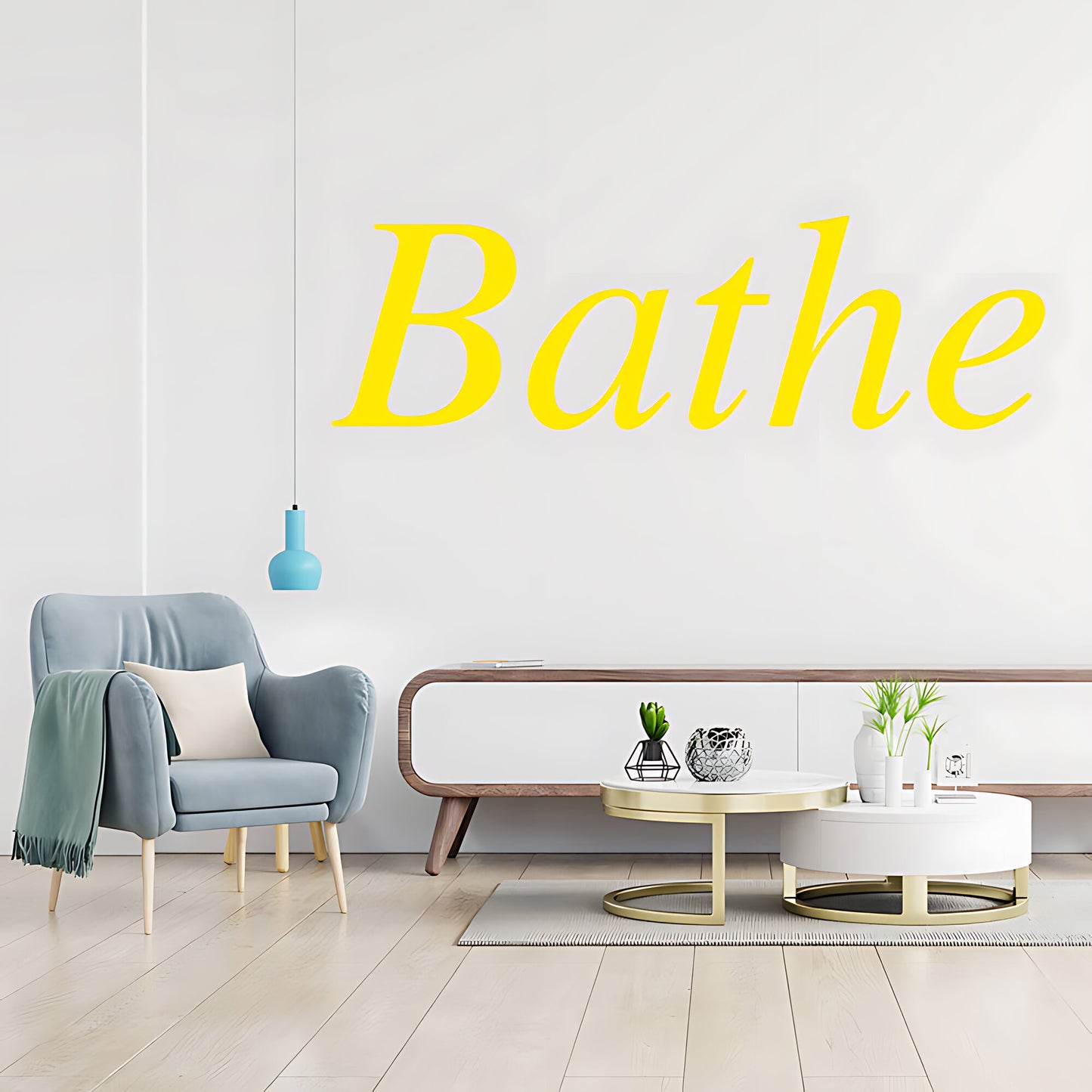 Bathe Bathroom Wall Words Quote Sticker Decor