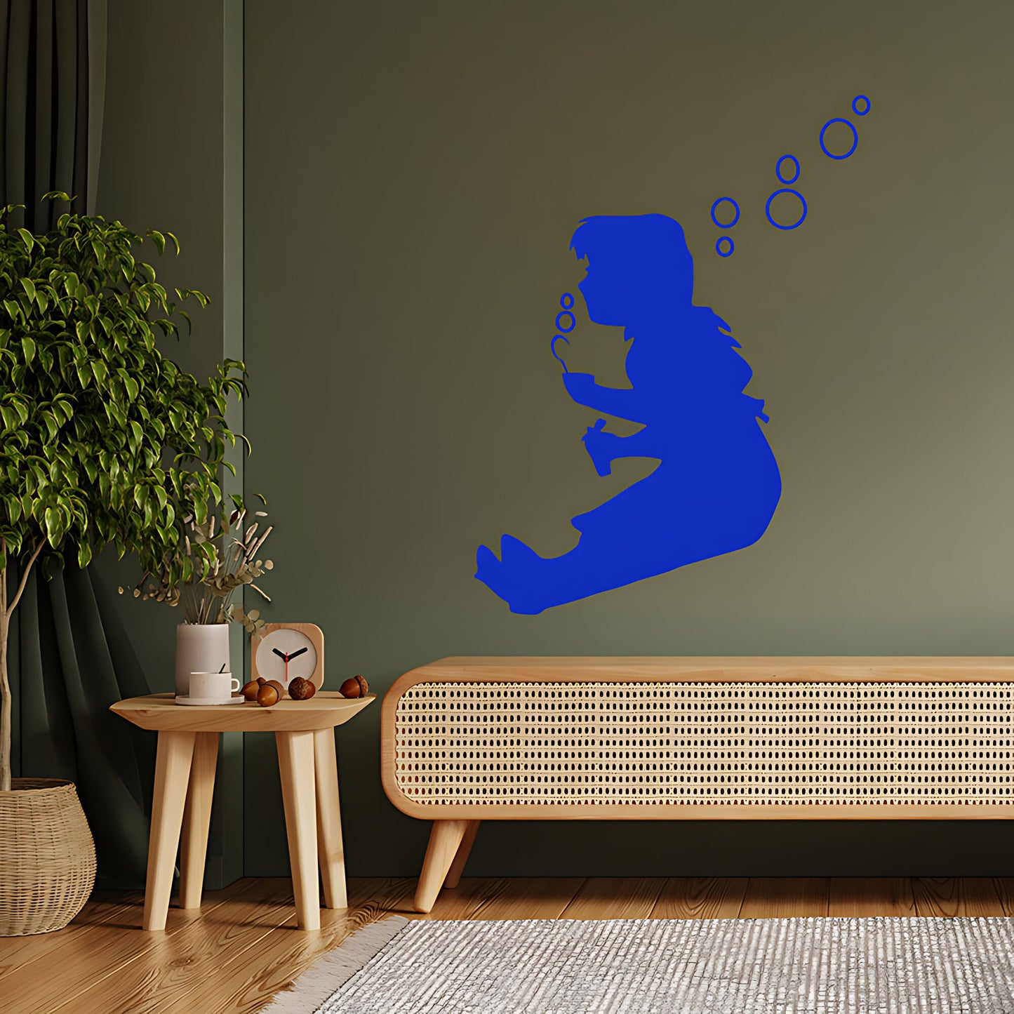 Bubble Girl Wall Art Sticker Decal - Banksy Style