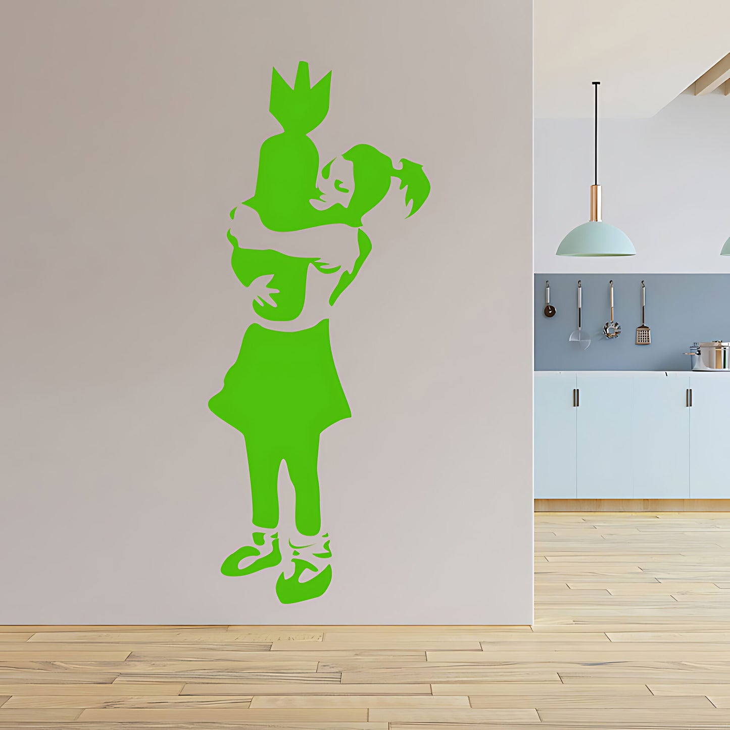 Bomber Girl Wall Stickers - Banksy Art