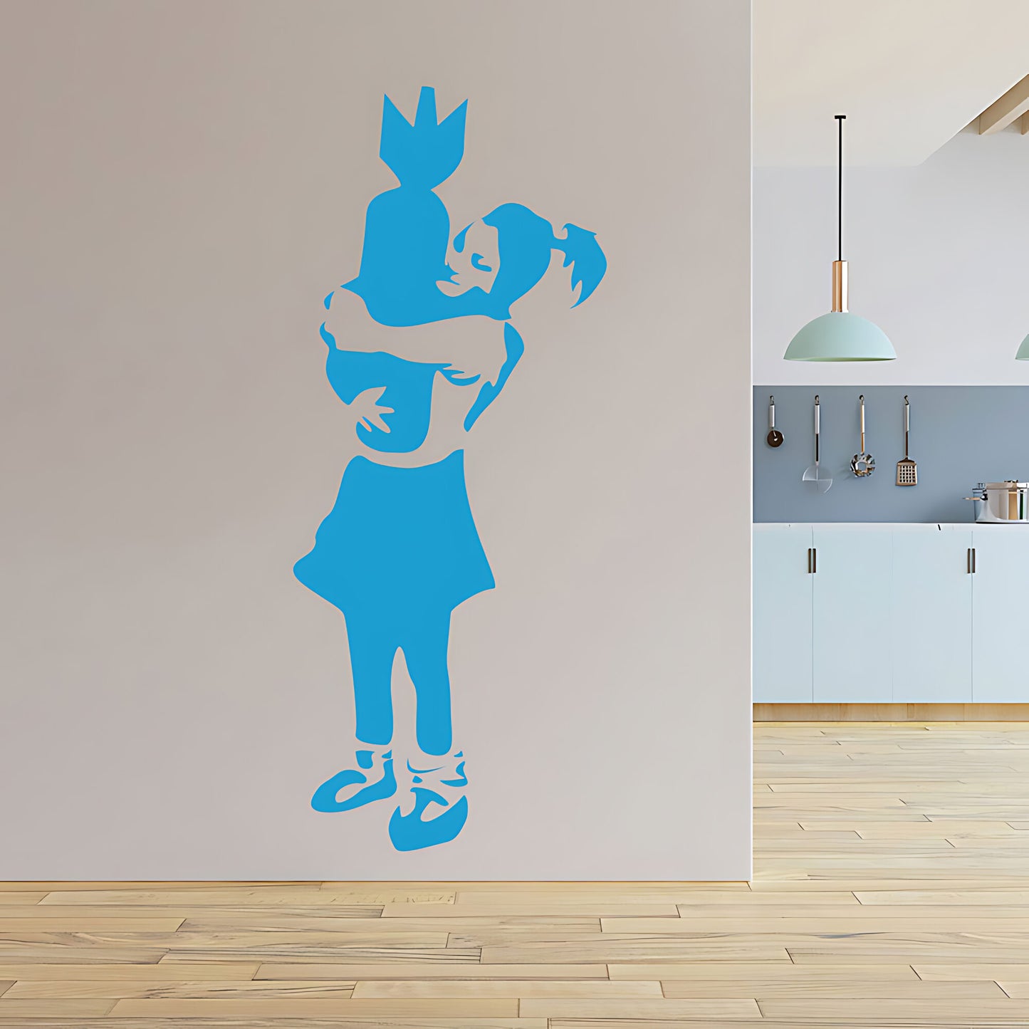 Bomber Girl Wall Stickers - Banksy Art