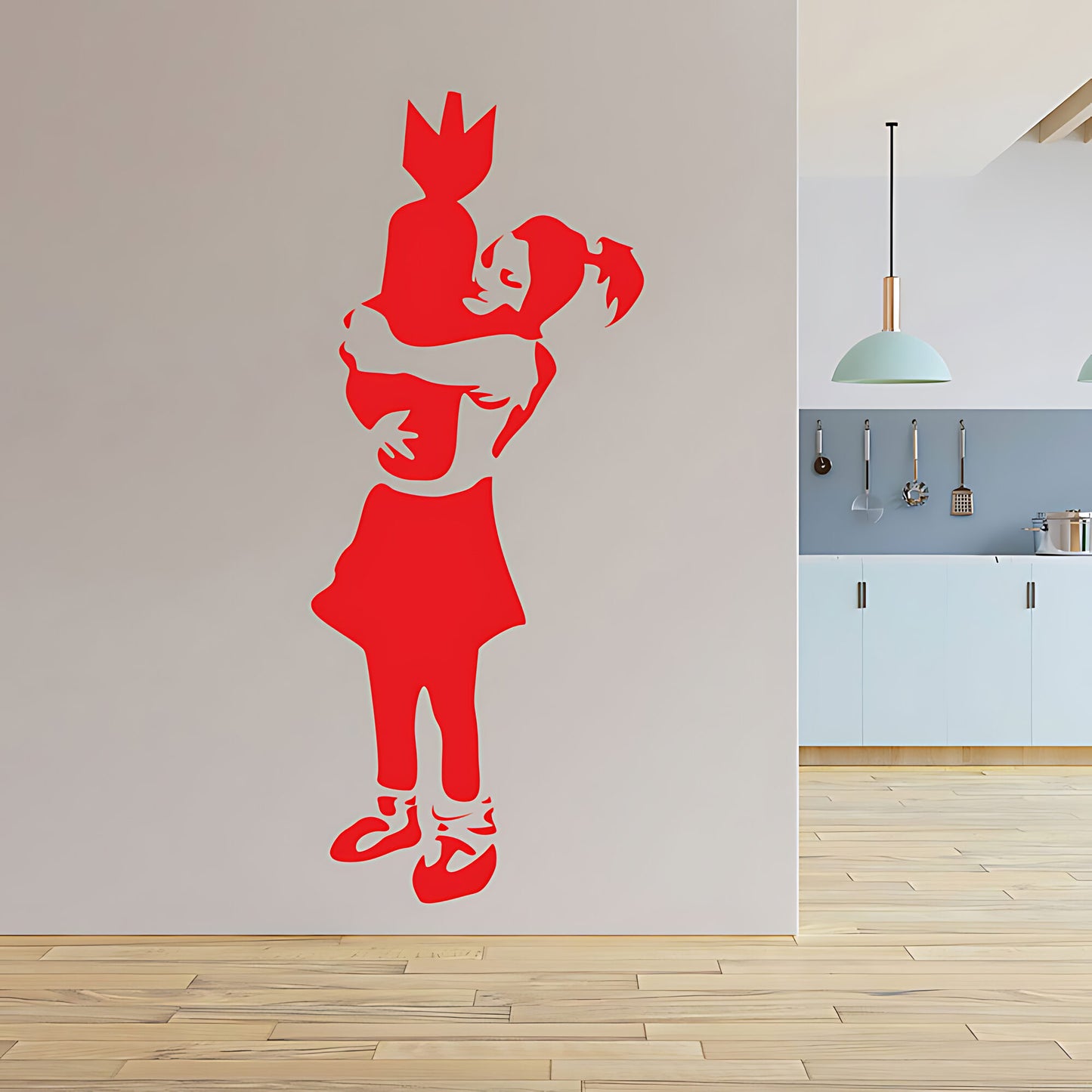 Bomber Girl Wall Stickers - Banksy Art