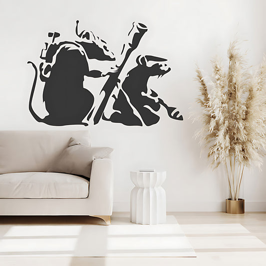 Banksy Rats Wall Sticker Art Decals