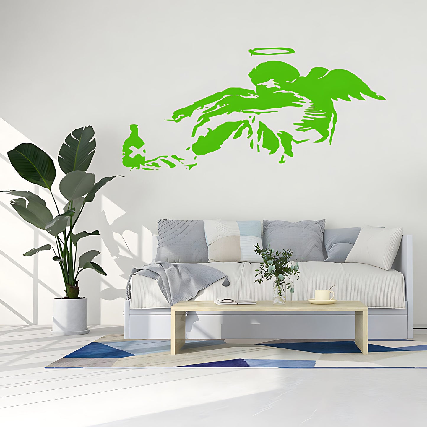 Fallen Angel Wall Art Sticker Decal - Banksy Style
