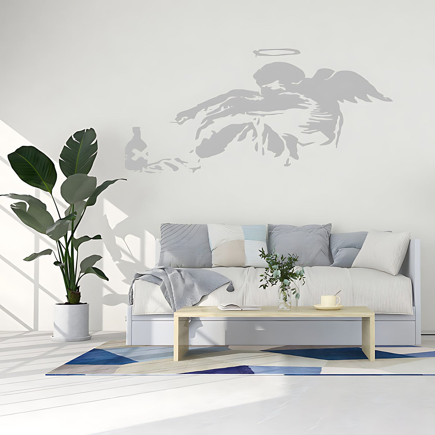 Fallen Angel Wall Art Sticker Decal - Banksy Style