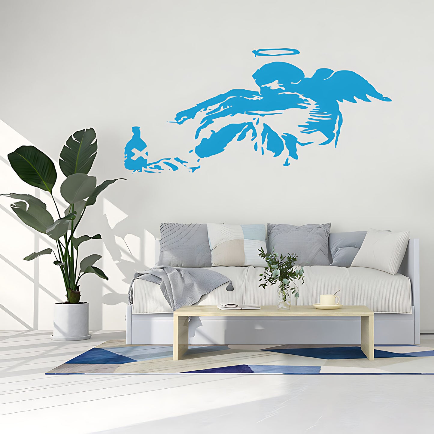 Fallen Angel Wall Art Sticker Decal - Banksy Style