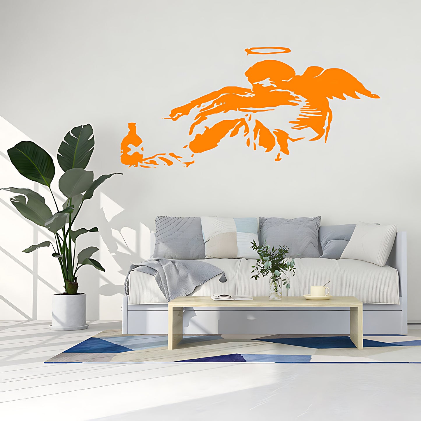 Fallen Angel Wall Art Sticker Decal - Banksy Style