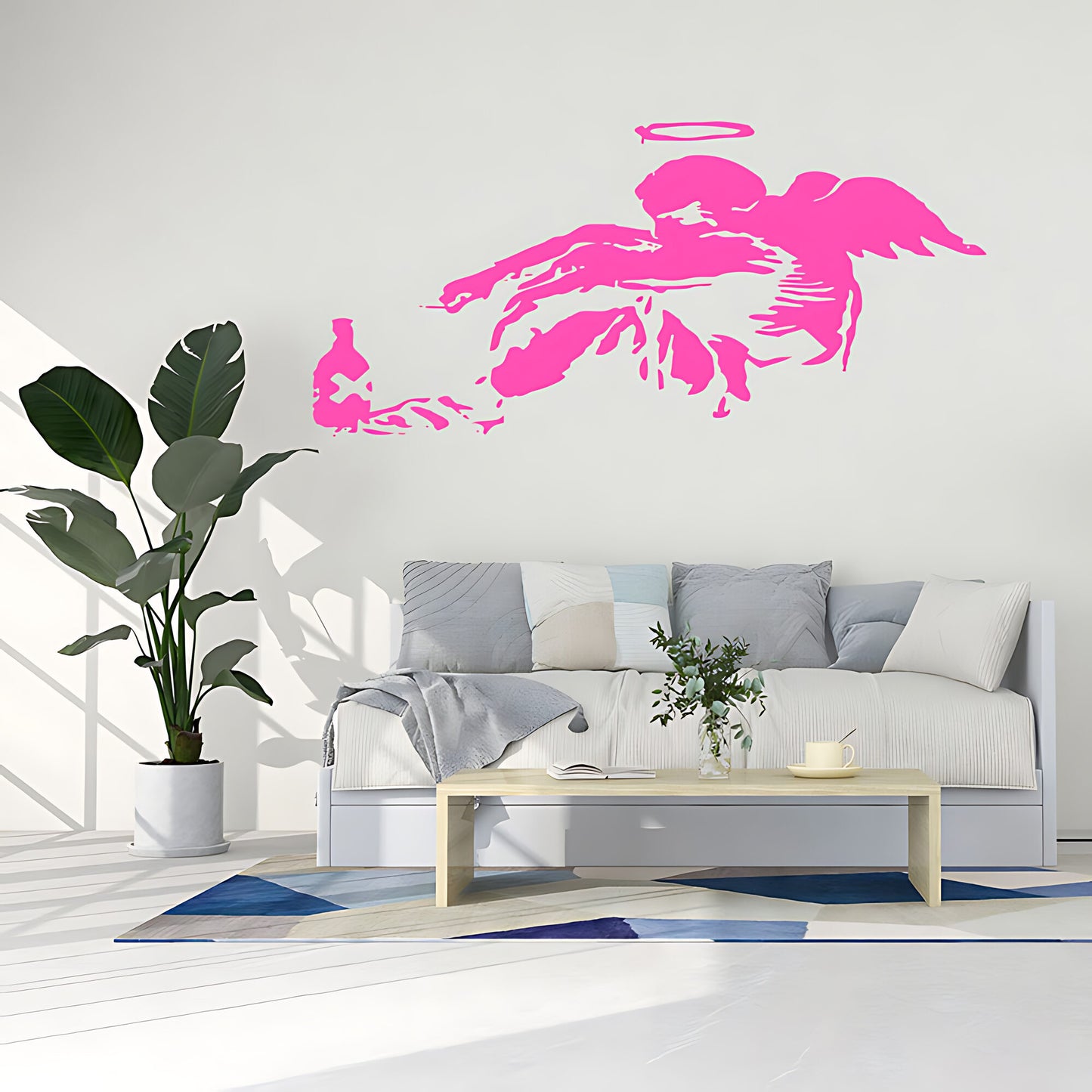 Fallen Angel Wall Art Sticker Decal - Banksy Style