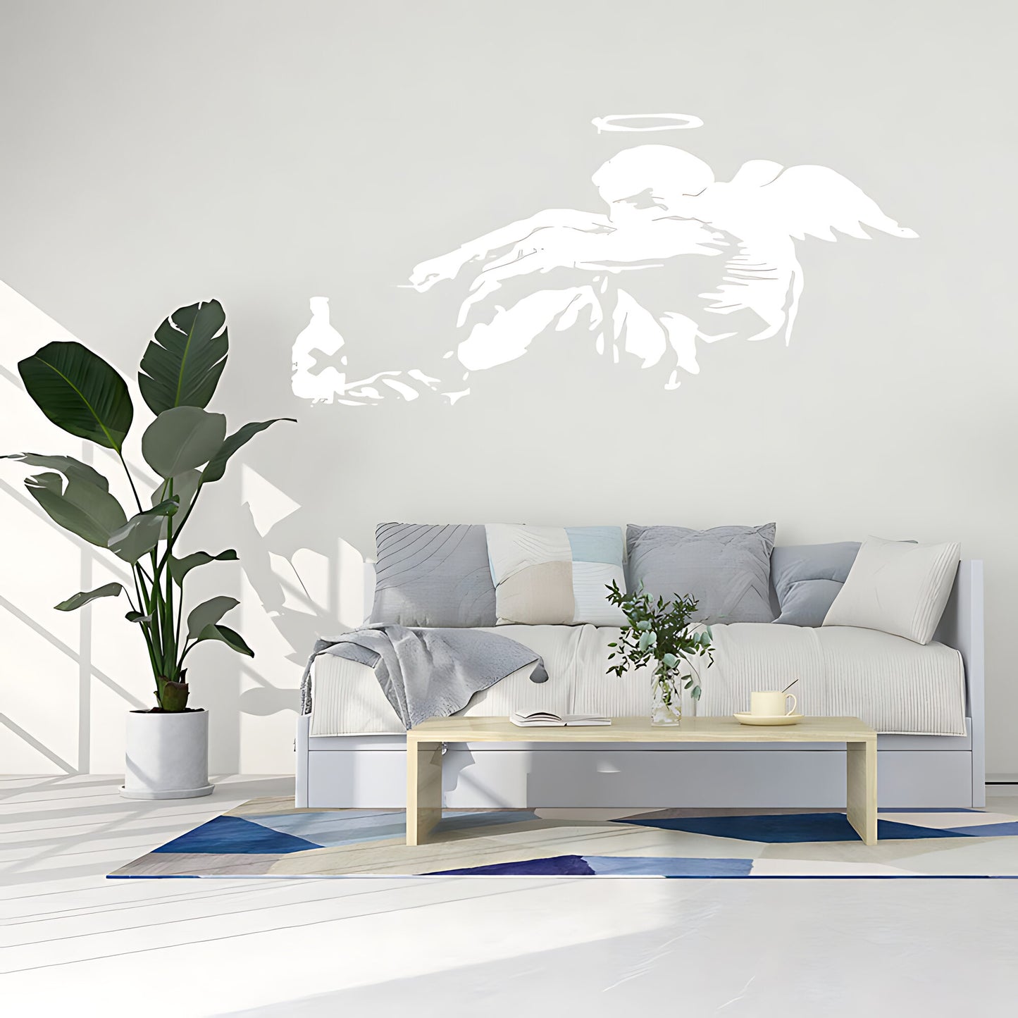 Fallen Angel Wall Art Sticker Decal - Banksy Style