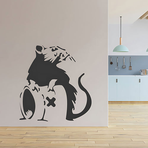 Banksy Graffiti Rat Wall Art Sticker Decals