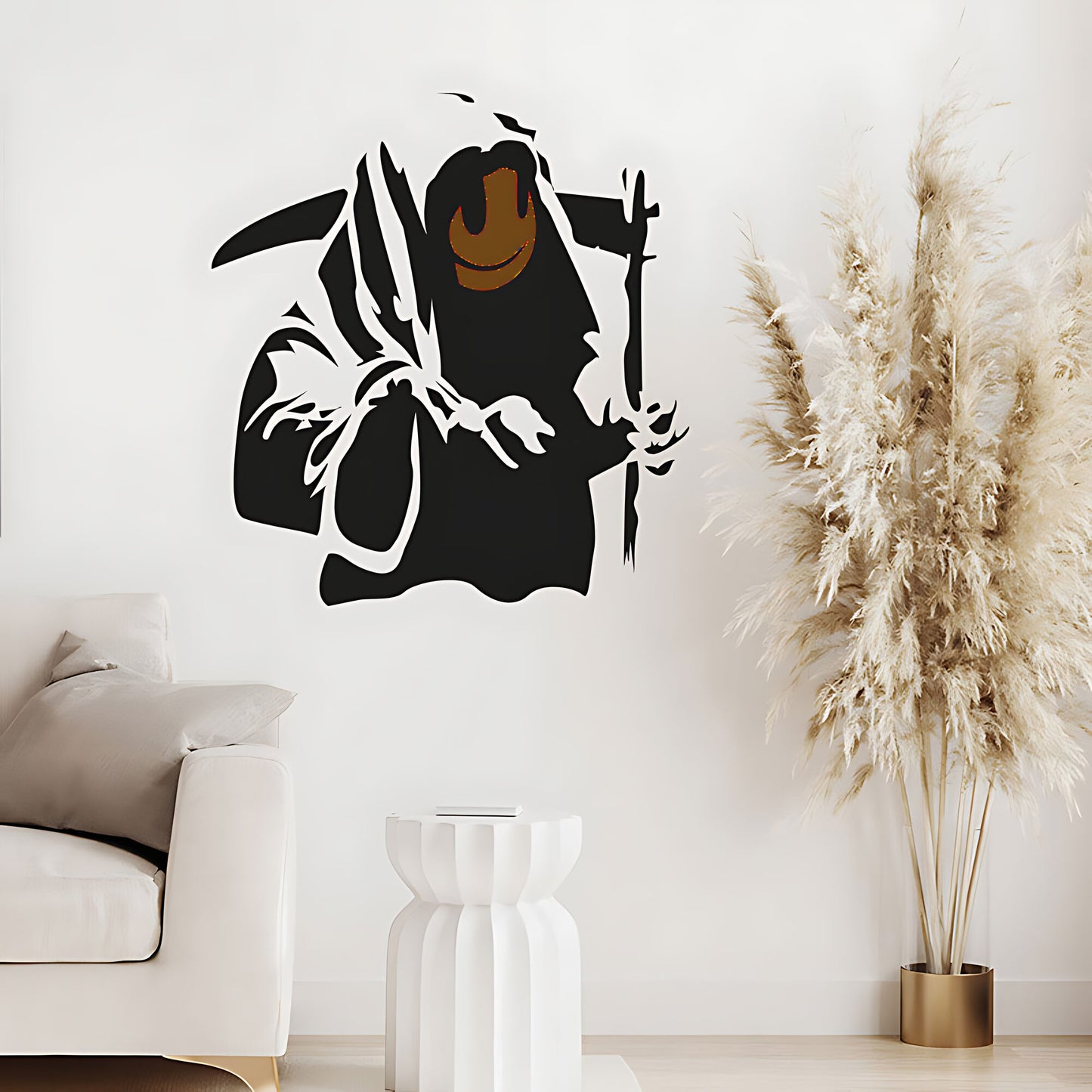 Grin Reaper Wall Sticker Decal - Banksy Style