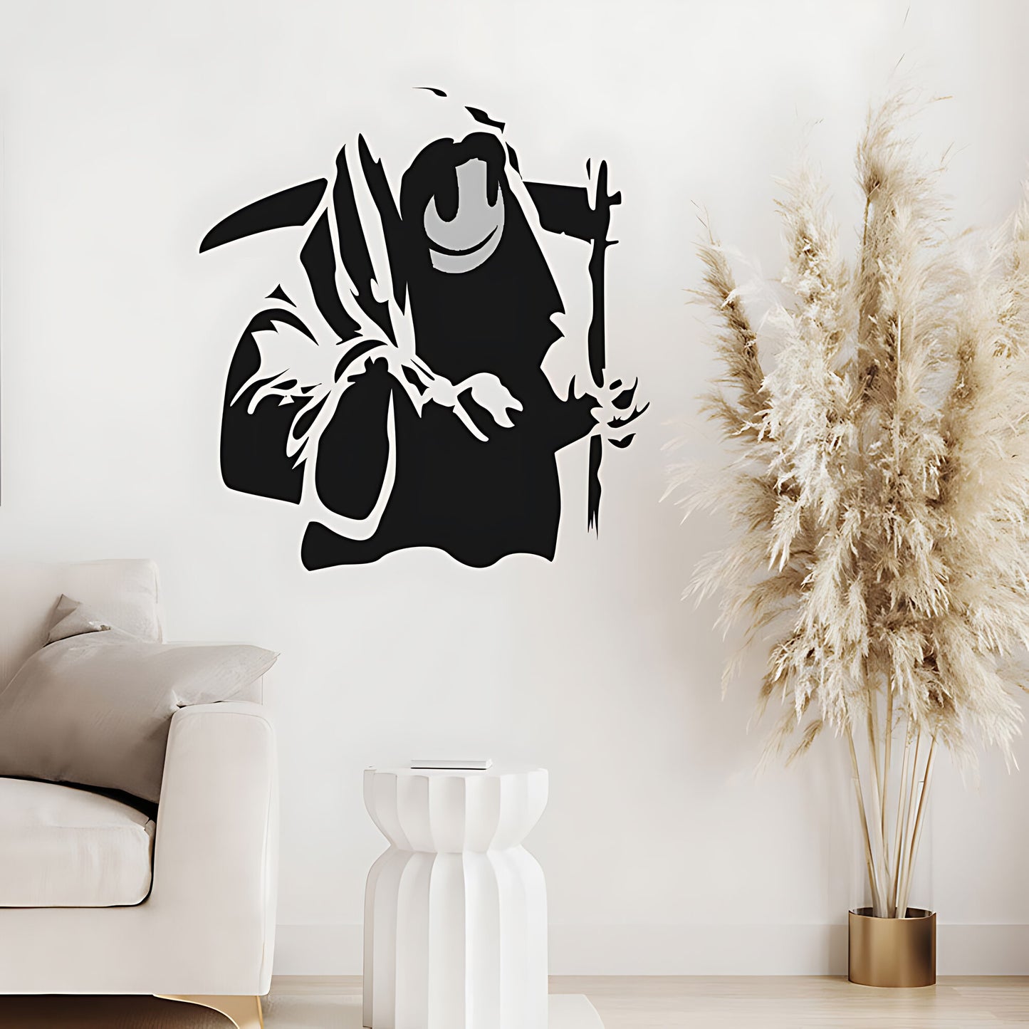 Grin Reaper Wall Sticker Decal - Banksy Style