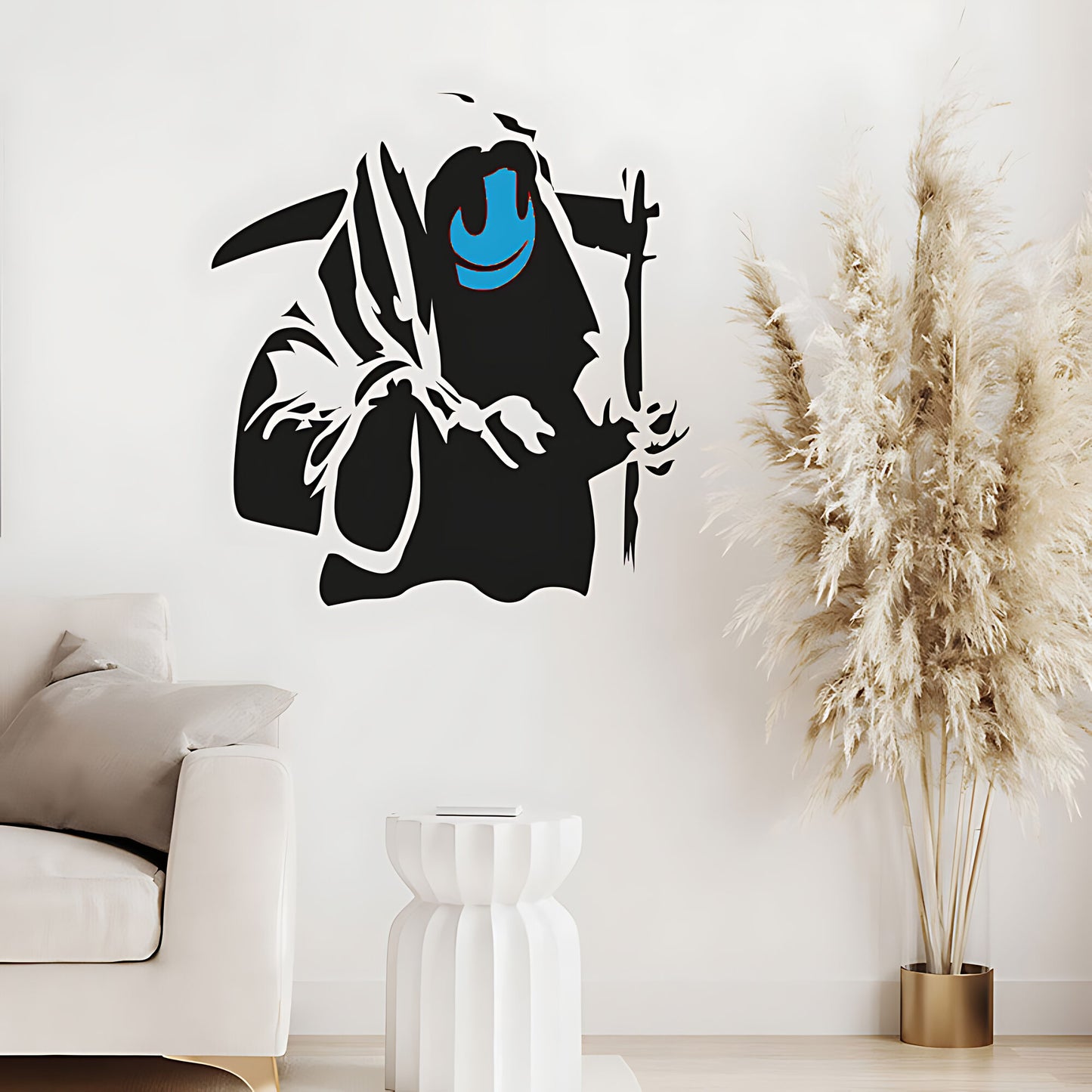 Grin Reaper Wall Sticker Decal - Banksy Style