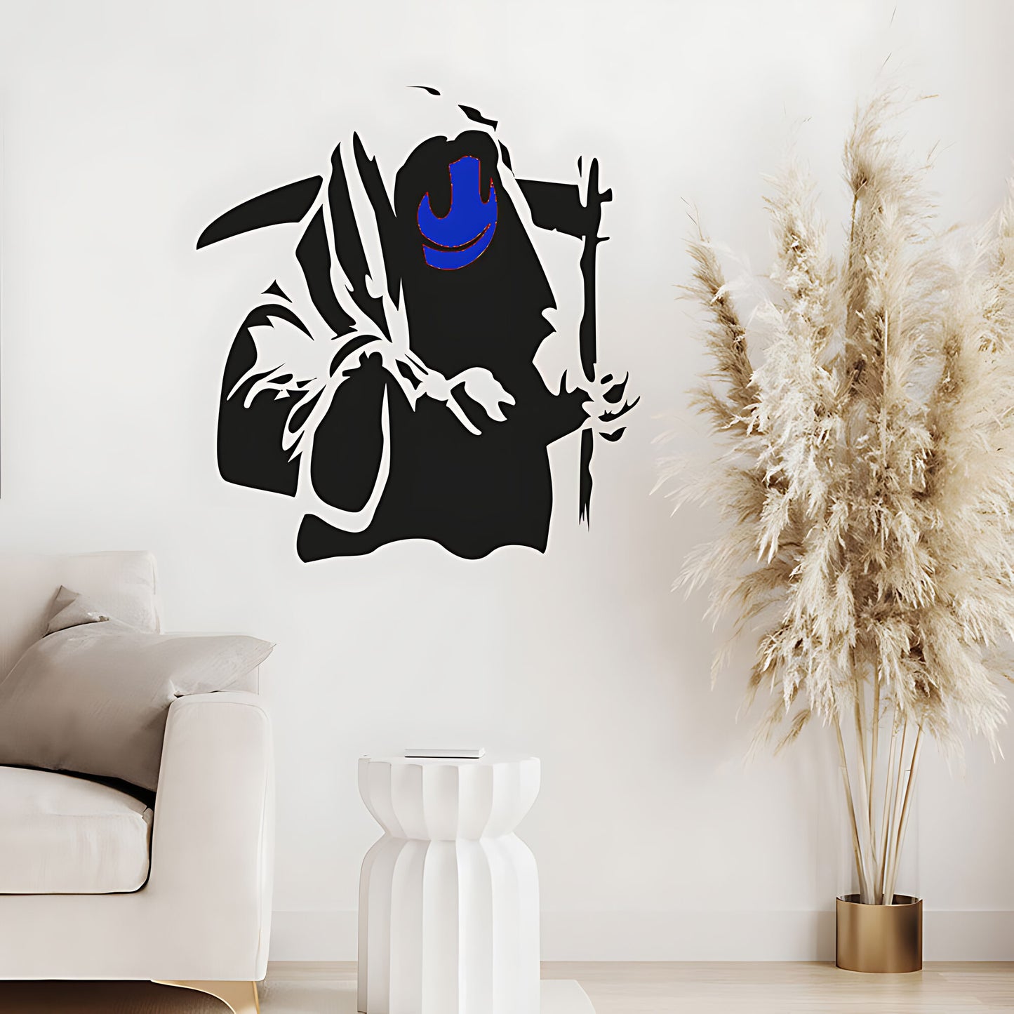 Grin Reaper Wall Sticker Decal - Banksy Style