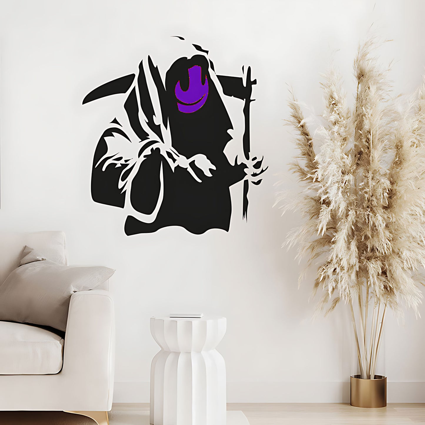 Grin Reaper Wall Sticker Decal - Banksy Style