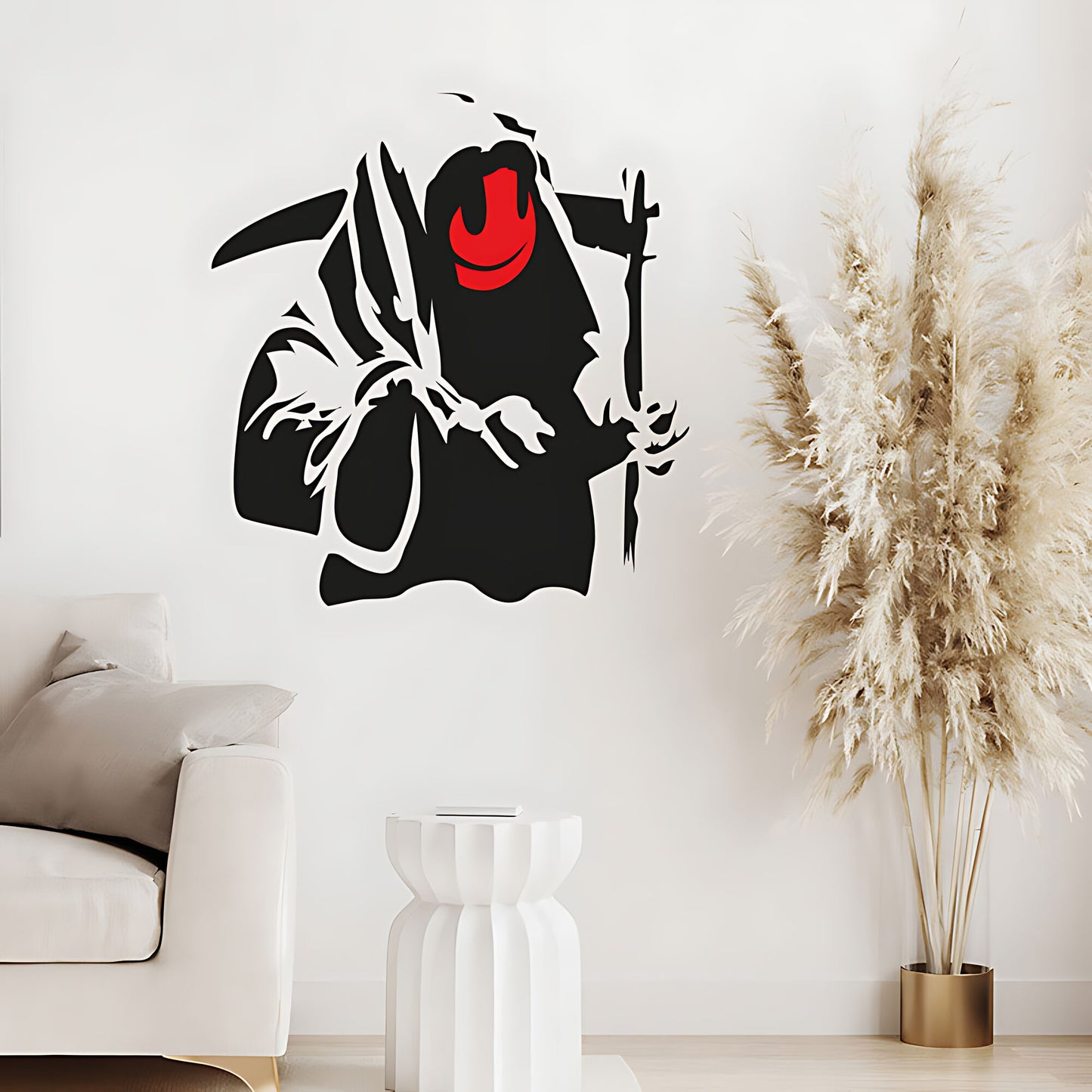 Grin Reaper Wall Sticker Decal - Banksy Style