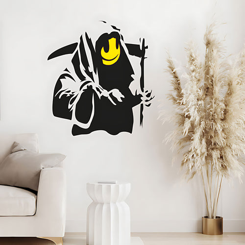 Grin Reaper Wall Sticker Decal - Banksy Style