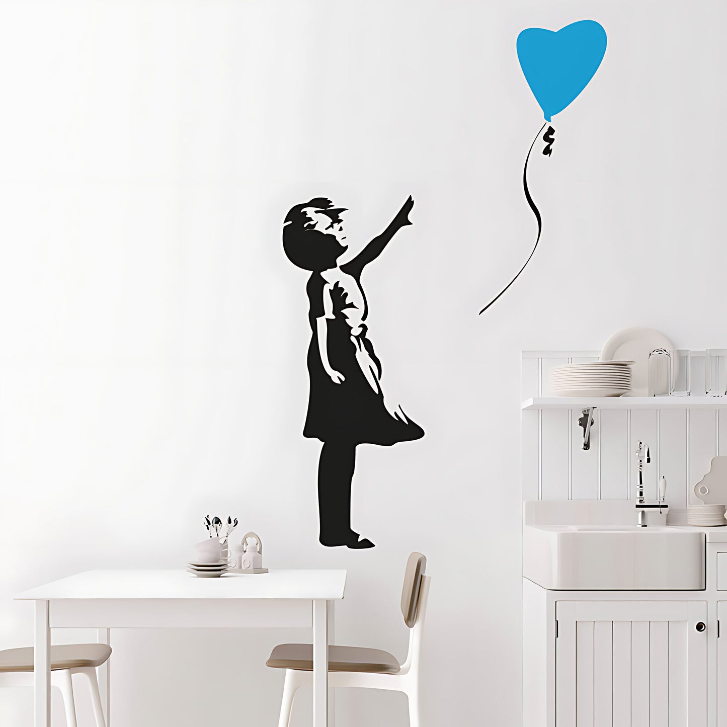 Balloon Girl Wall Art Sticker Decal - Banksy Style