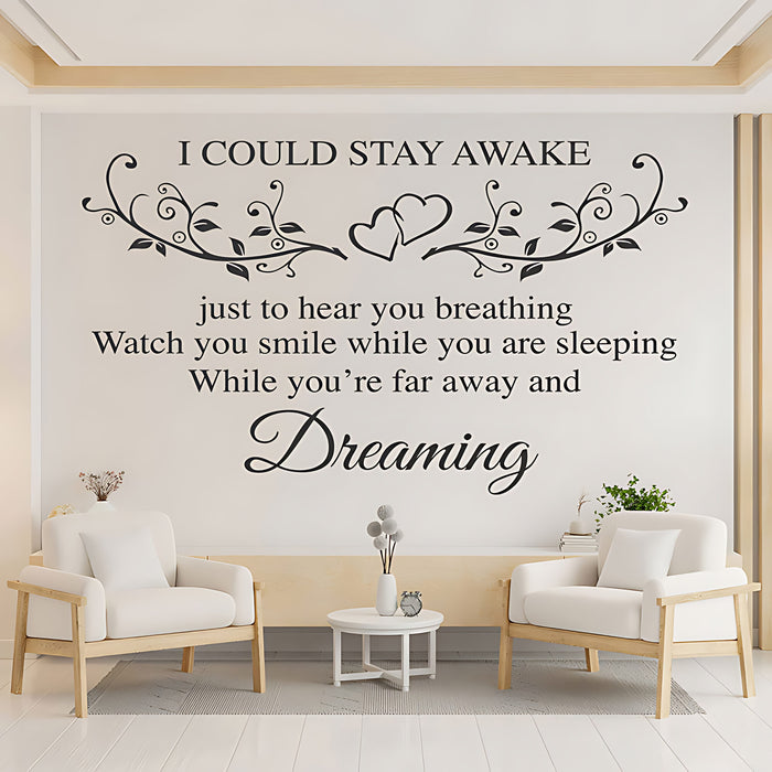 Aerosmith I Don't Want to Miss a Thing Lyrics Wall Sticker ‚Äì Music Decal