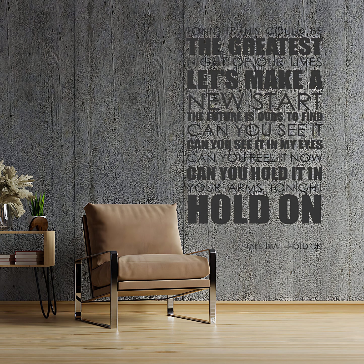 Take That Hold On Lyrics Wall Sticker – Music Quote Decal