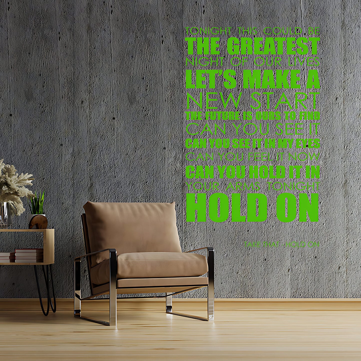 Take That Hold On Lyrics Wall Sticker – Music Quote Decal