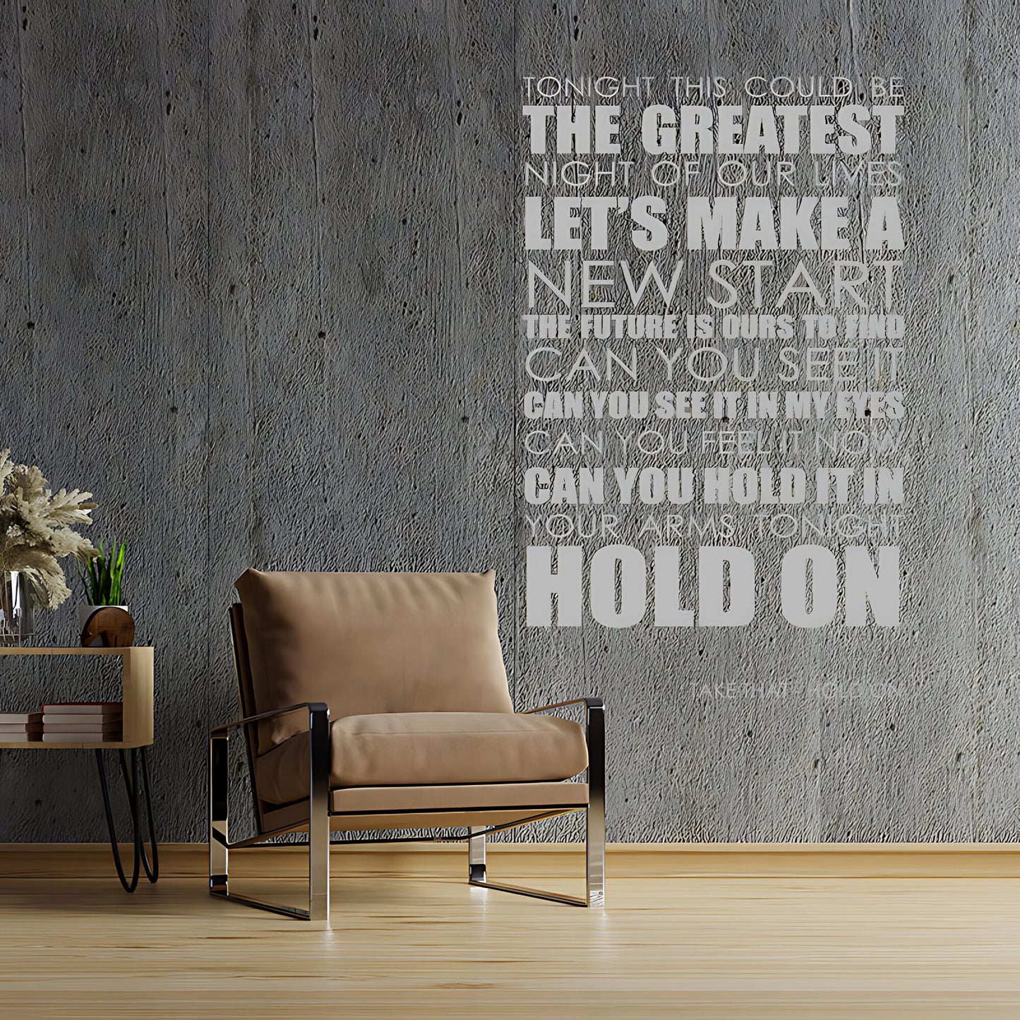 Take That Hold On Lyrics Wall Sticker – Music Quote Decal