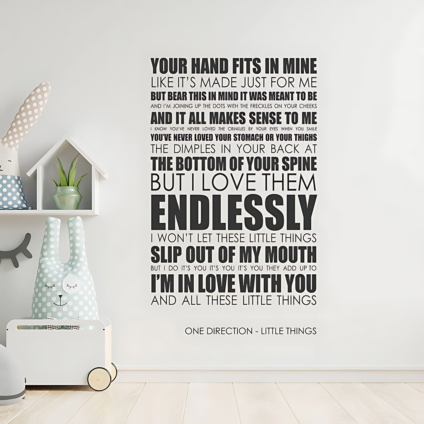 One Direction Little Things Song Lyrics Wall Sticker – Music Decal