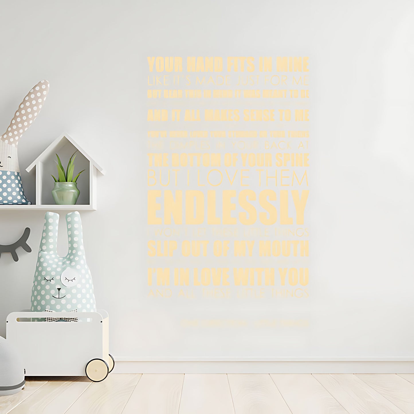 One Direction Little Things Song Lyrics Wall Sticker – Music Decal