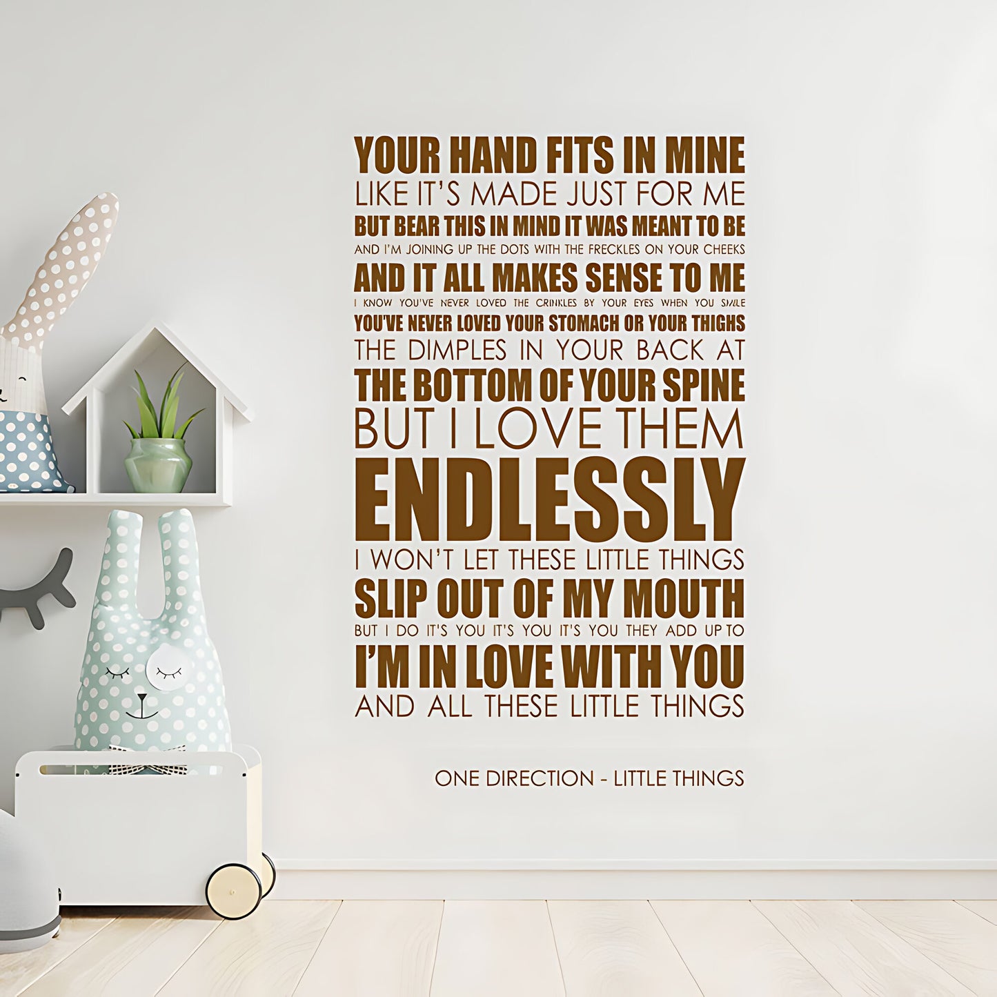 One Direction Little Things Song Lyrics Wall Sticker – Music Decal