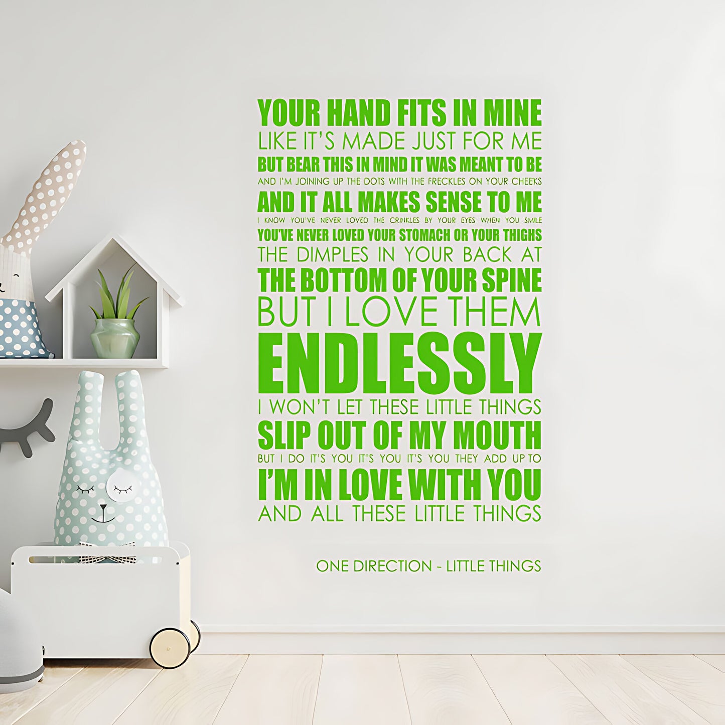 One Direction Little Things Song Lyrics Wall Sticker – Music Decal