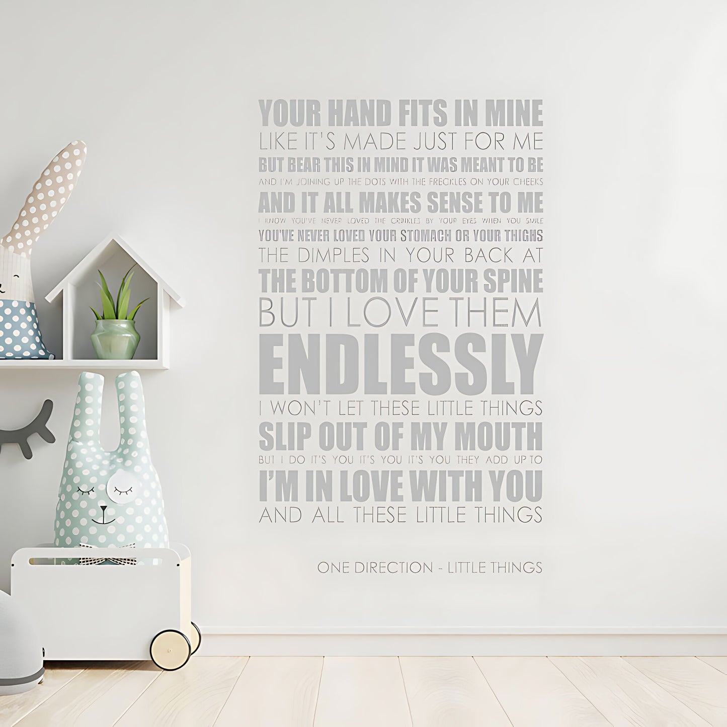 One Direction Little Things Song Lyrics Wall Sticker – Music Decal