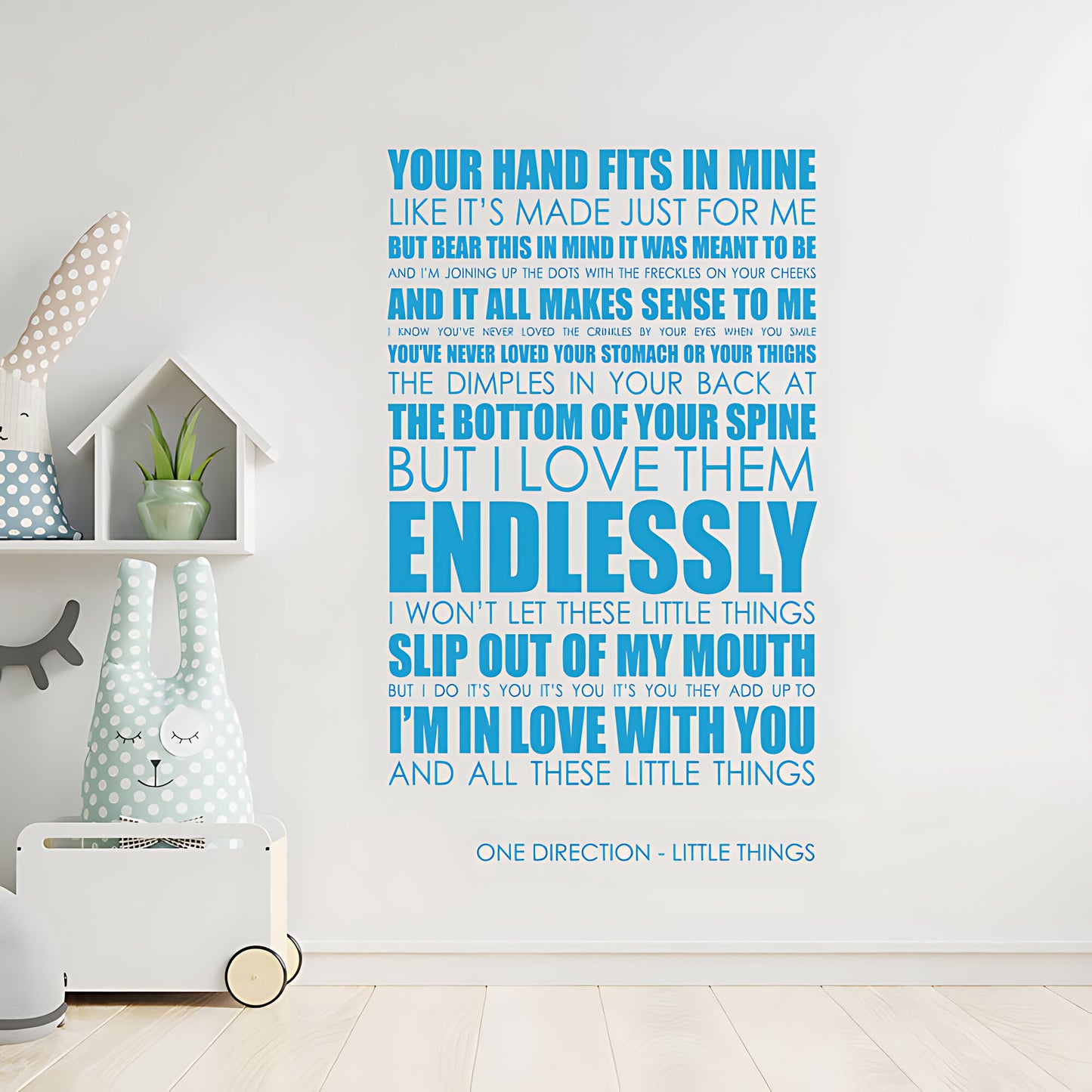 One Direction Little Things Song Lyrics Wall Sticker – Music Decal