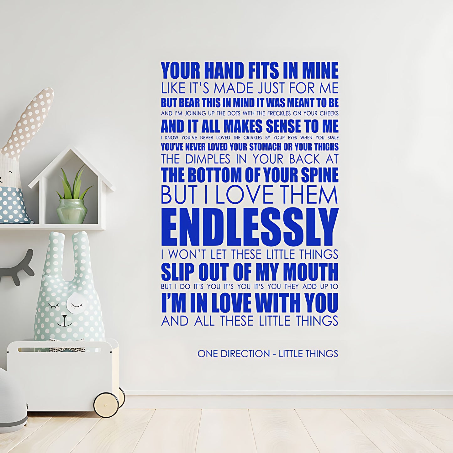 One Direction Little Things Song Lyrics Wall Sticker – Music Decal