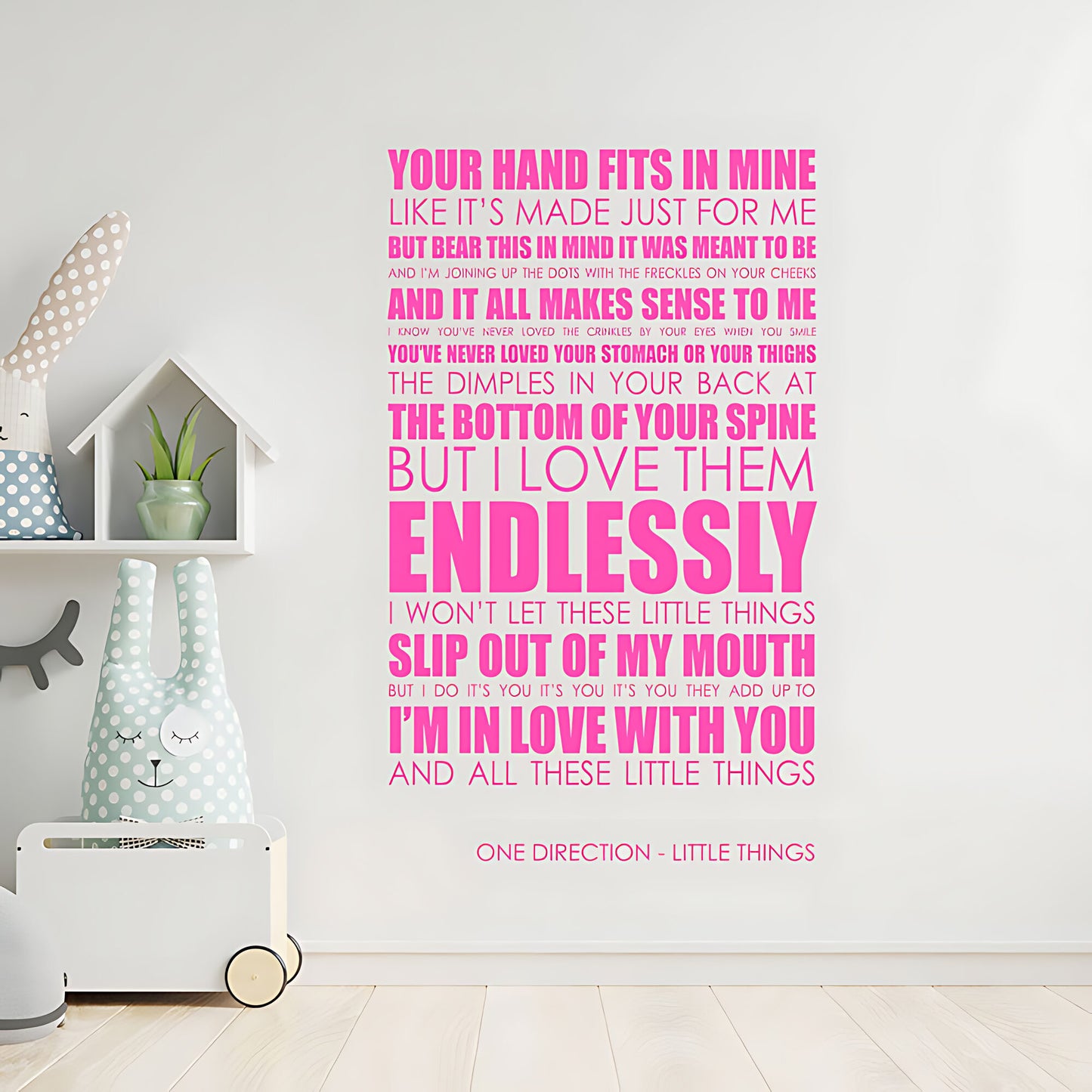 One Direction Little Things Song Lyrics Wall Sticker – Music Decal