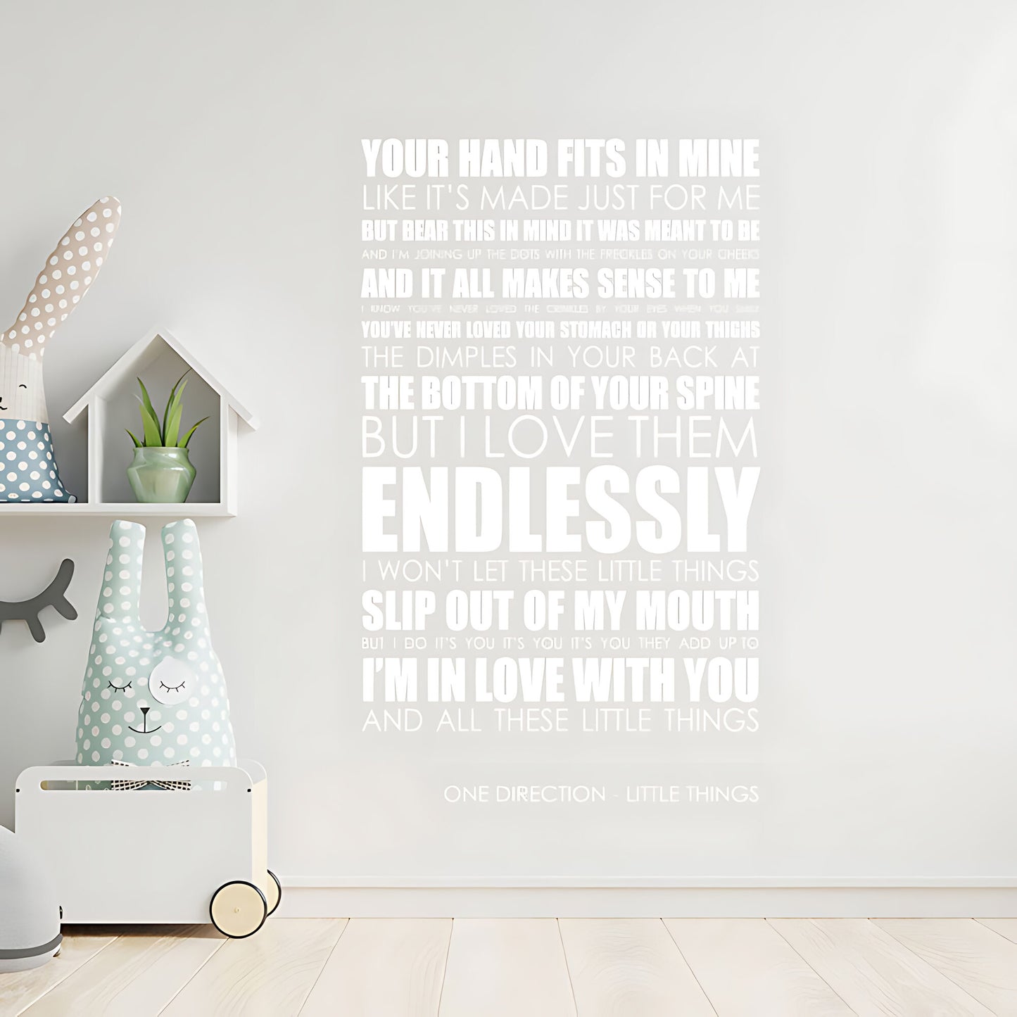 One Direction Little Things Song Lyrics Wall Sticker – Music Decal